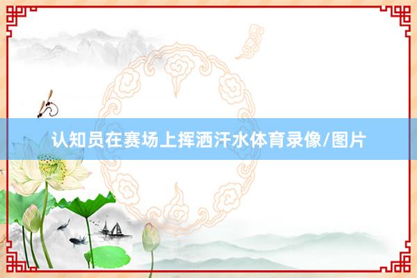 认知员在赛场上挥洒汗水体育录像/图片