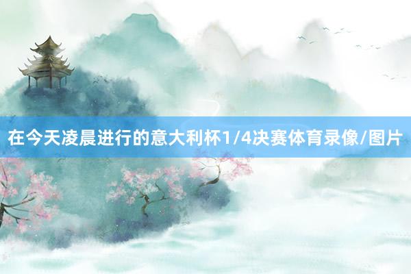 在今天凌晨进行的意大利杯1/4决赛体育录像/图片