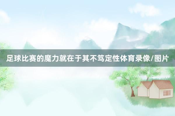 足球比赛的魔力就在于其不笃定性体育录像/图片