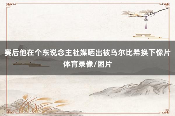 赛后他在个东说念主社媒晒出被乌尔比希换下像片体育录像/图片
